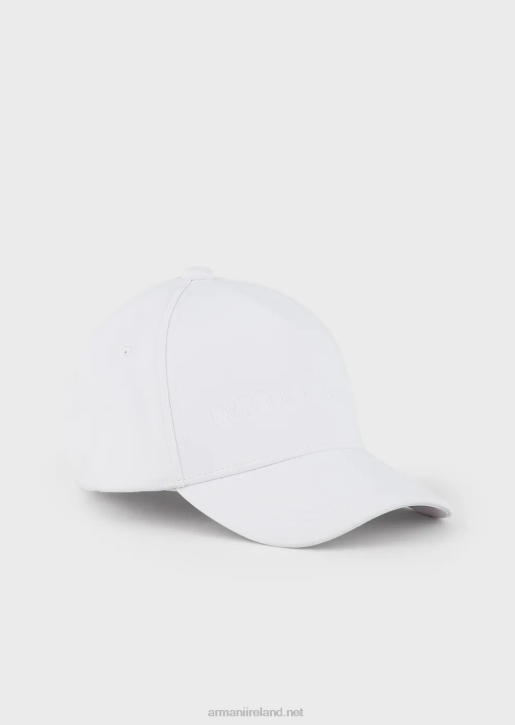 Boy 086V2486 Baseball Cap With Embossed Logo Armani White