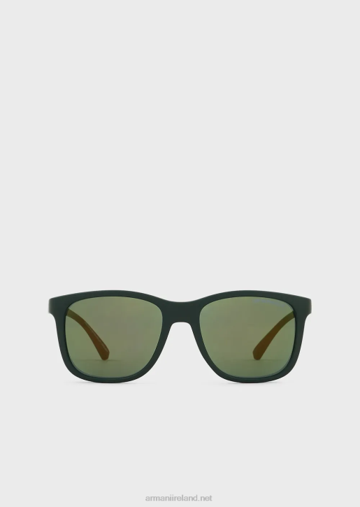 Boy 086V2497 Square Sunglasses Armani Verde Scuro 1