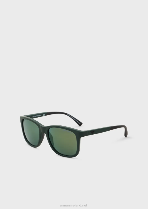 Boy 086V2497 Square Sunglasses Armani Verde Scuro 1