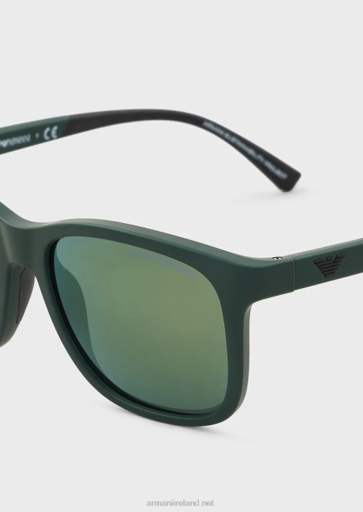 Boy 086V2497 Square Sunglasses Armani Verde Scuro 1