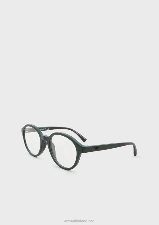 Boy 086V2499 Round Glasses Armani Verde Scuro 1