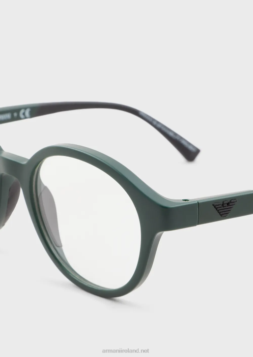 Boy 086V2499 Round Glasses Armani Verde Scuro 1