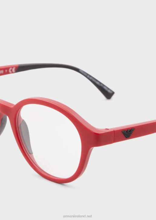 Boy 086V2507 Round Glasses Armani Red