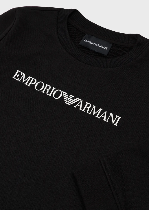 Boy 086V2383 Modal-Blend Logo Sweatshirt Armani Black