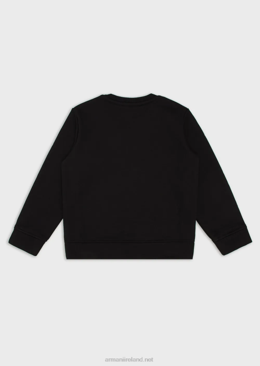 Boy 086V2383 Modal-Blend Logo Sweatshirt Armani Black