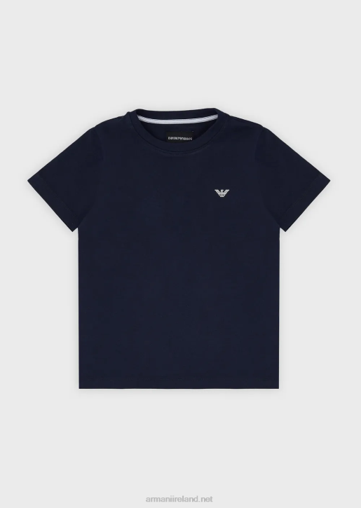 Boy 086V2410 Cotton T-Shirt With Logo Armani