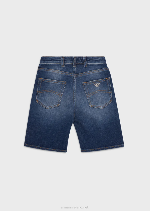 Boy 086V2416 Stretch-Denim Board Shorts Armani