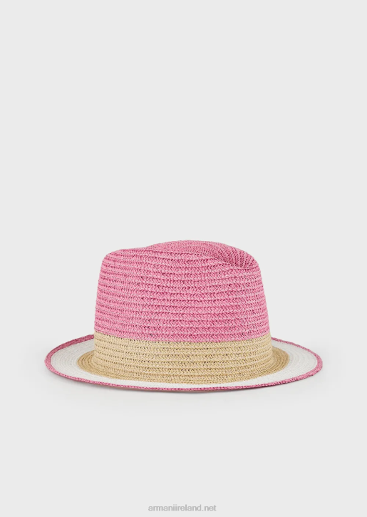 Girl 086V2583 Woven Paper-Yarn Hat Armani