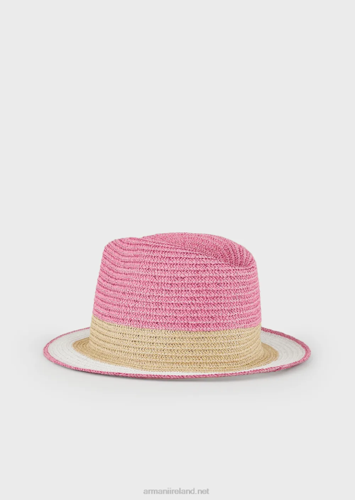 Girl 086V2583 Woven Paper-Yarn Hat Armani