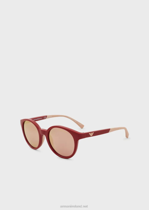 Girl 086V2592 Round Sunglasses Armani Red