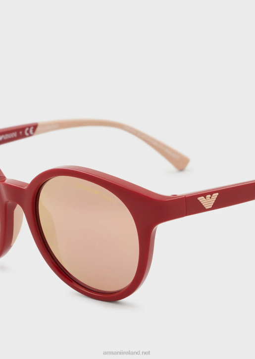 Girl 086V2592 Round Sunglasses Armani Red