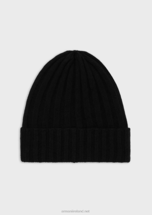 Men 086V2039 Ribbed Virgin Wool-Blend Beanie Armani