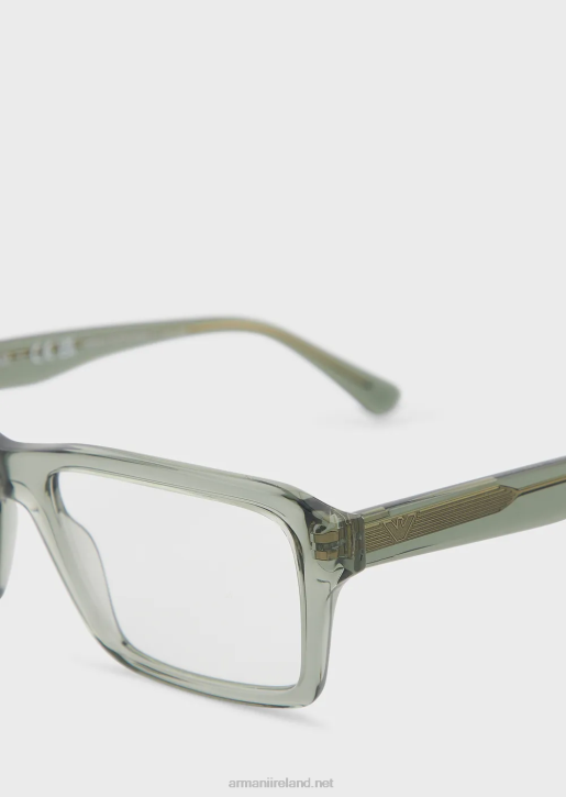 Men 086V2232 Rectangular Glasses Armani Green