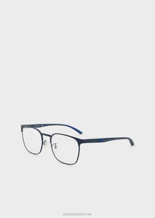 Men 086V2236 Square Glasses Armani Navy Blue