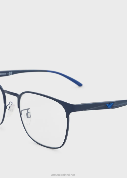 Men 086V2236 Square Glasses Armani Navy Blue