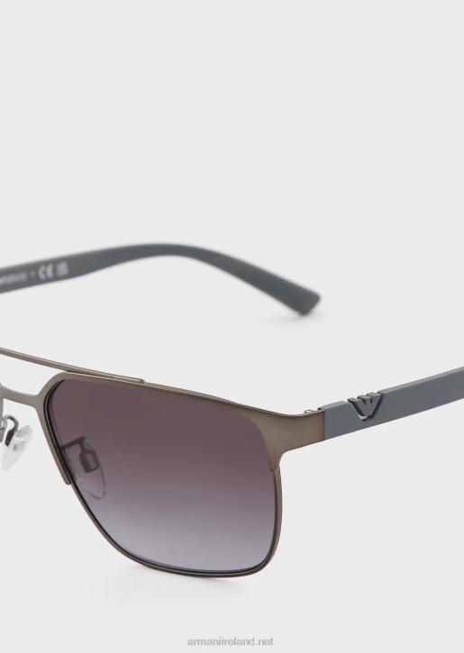 Men 086V2267 Square Sunglasses Armani Silver