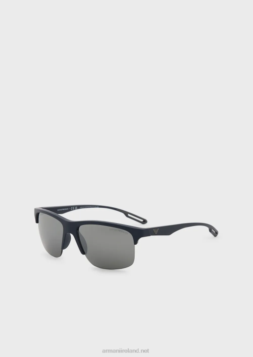 Men 086V2270 Rectangular Sunglasses Armani Navy