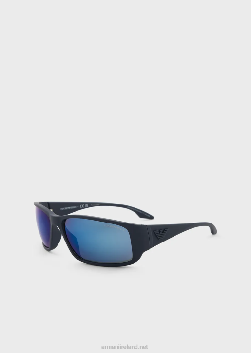 Men 086V2288 Rectangular Sunglasses Armani Navy