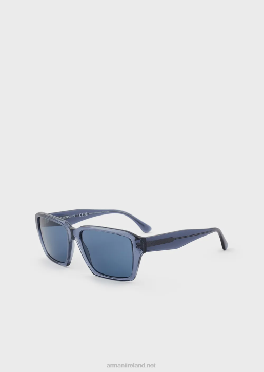 Men 086V2289 Rectangular Sunglasses Armani Blue