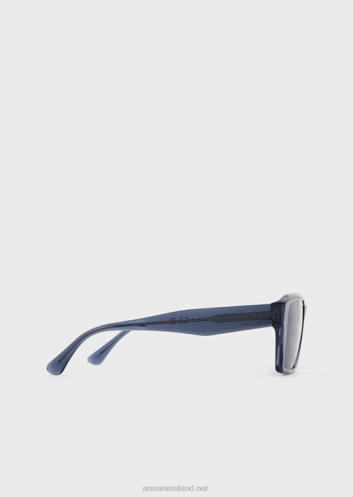 Men 086V2289 Rectangular Sunglasses Armani Blue