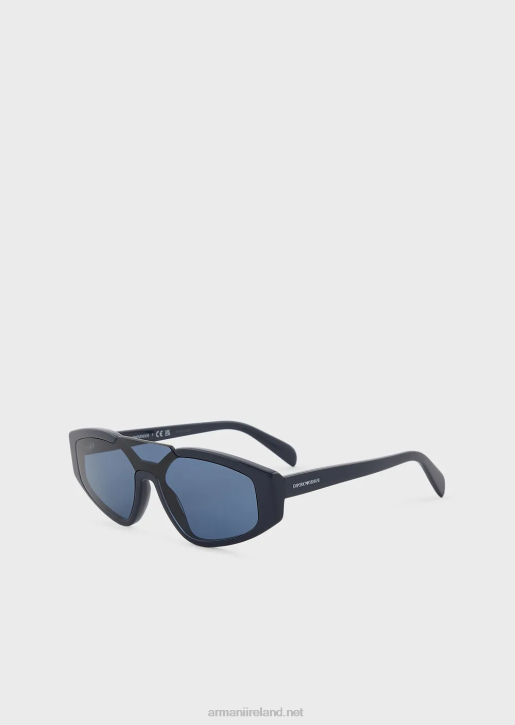 Men 086V2292 Irregular-Shaped Sunglasses Armani Navy