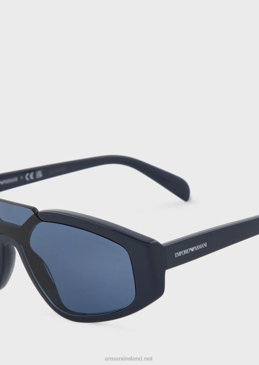 Men 086V2292 Irregular-Shaped Sunglasses Armani Navy