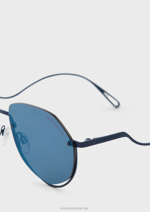 Men 086V2295 Aviator Sunglasses Armani Blue