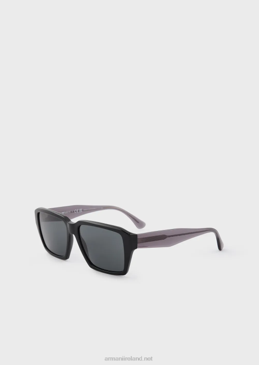 Men 086V2314 Rectangular Sunglasses Armani Black