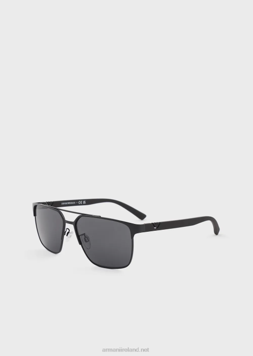 Men 086V2322 Square Sunglasses Armani Black