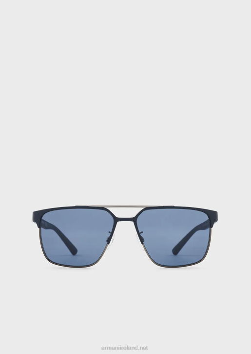 Men 086V2357 Square Sunglasses Armani Navy