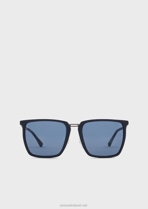 Men 086V2358 Square Sunglasses Armani Navy