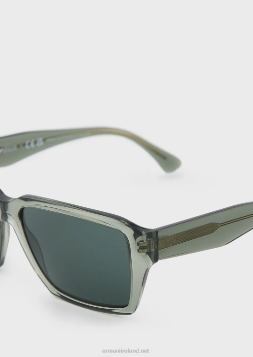 Men 086V2367 Rectangular Sunglasses Armani Green