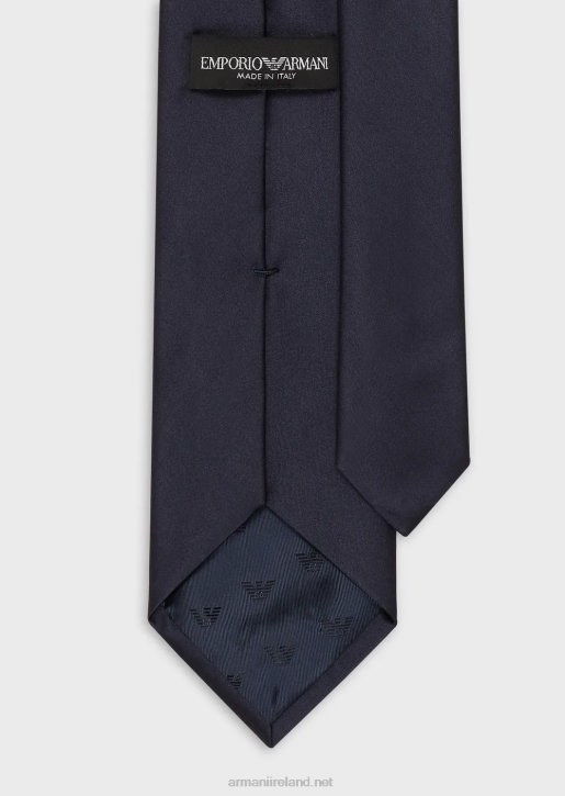 Men 086V2162 Pure Silk Tie Armani Navy Blue