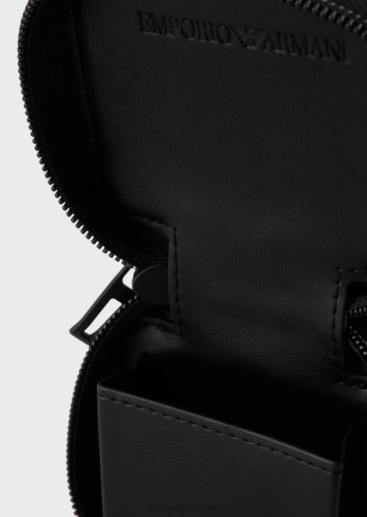 Men 086V2220 Travel Essentials Nylon Airpods Case Armani