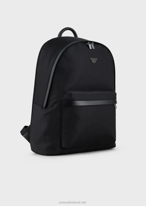 Men 086V1955 Recycled-Nylon Backpack Armani Black