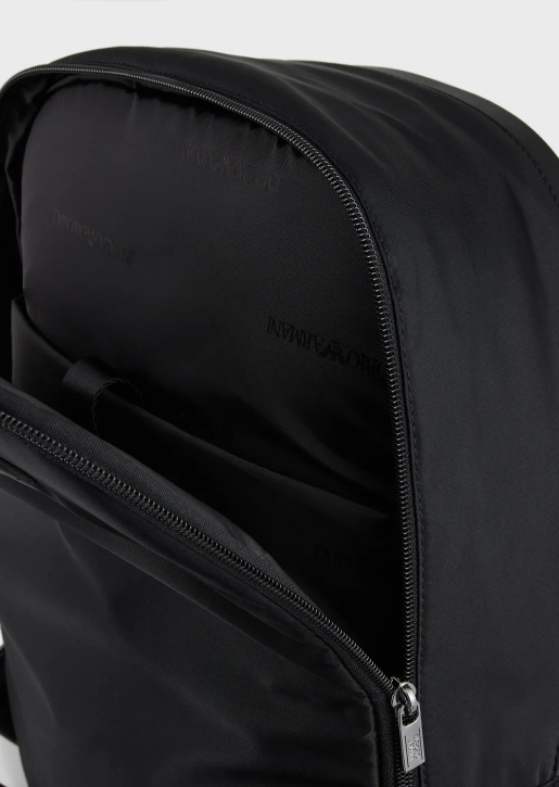 Men 086V1955 Recycled-Nylon Backpack Armani Black