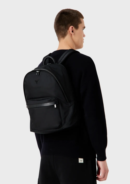 Men 086V1956 Recycled-Nylon Backpack Armani Black