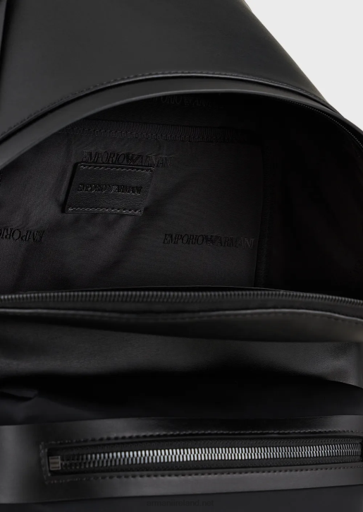 Men 086V1963 Nylon And Regenerated-Leather Backpack Armani