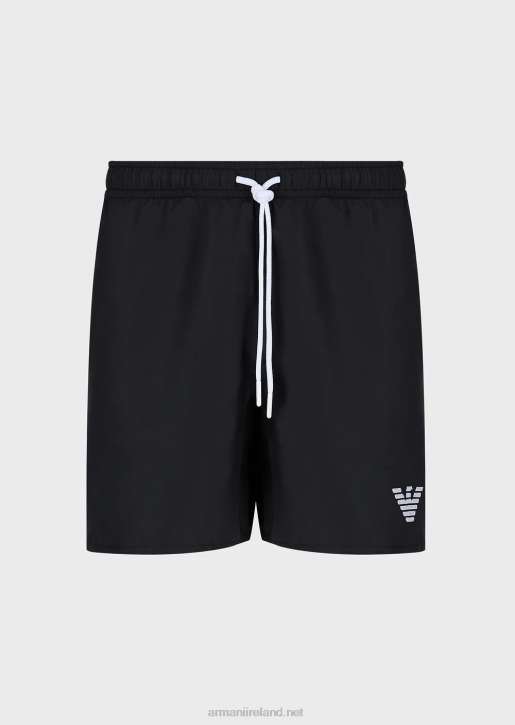 Men 086V992 Essential Drawstring Swim Shorts Armani Black