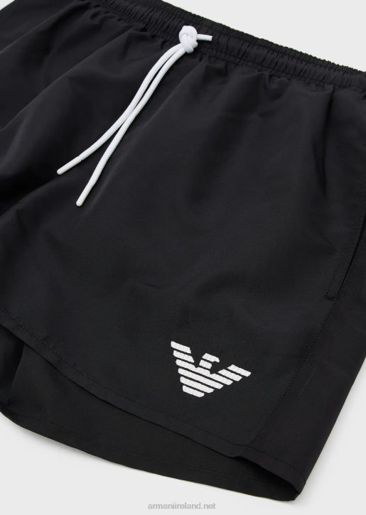 Men 086V992 Essential Drawstring Swim Shorts Armani Black