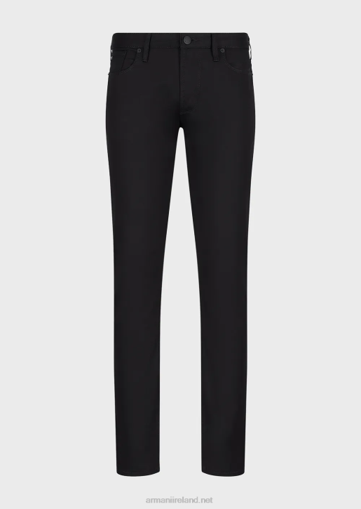 Men 086V1192 J06 Slim-Fit Stretch Twill Jeans Armani Black