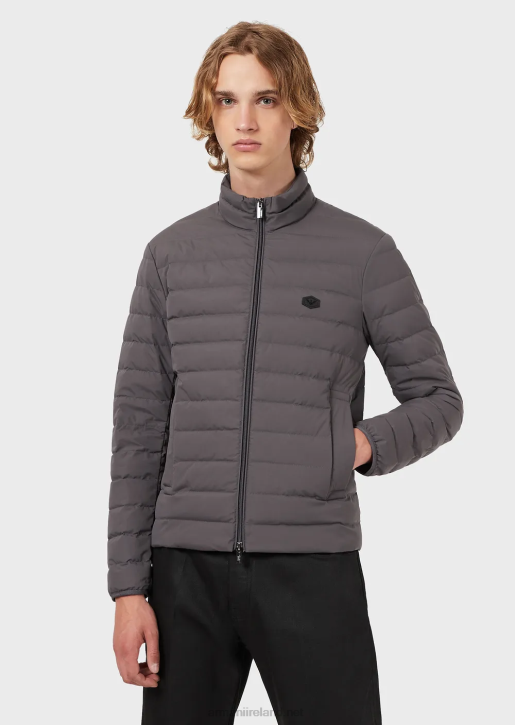 Men 086V1329 Quilted Nylon Down Jacket Armani Gray