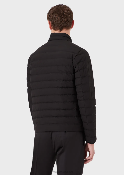 Men 086V1331 Quilted Nylon Down Jacket Armani Black