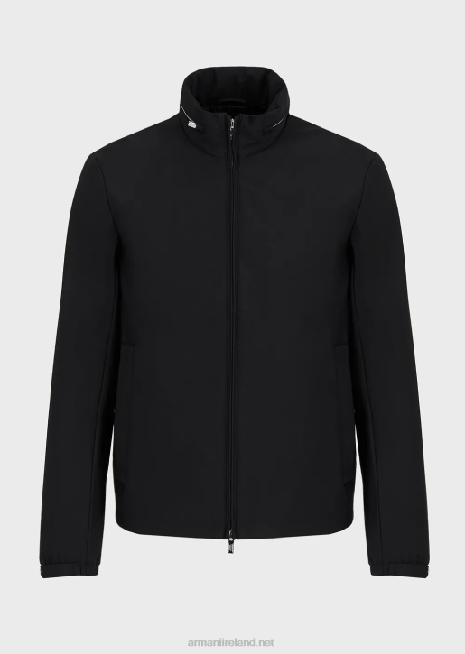 Men 086V1356 Full-Zip Nylon Blouson Armani Black