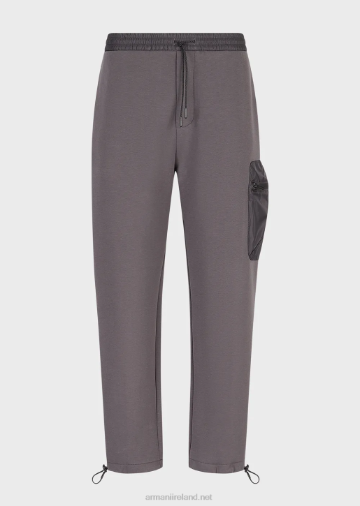 Men 086V1383 Travel Essentials Double-Jersey Joggers Armani Dark Gray