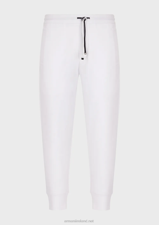 Men 086V1391 Double-Jersey Joggers Armani White