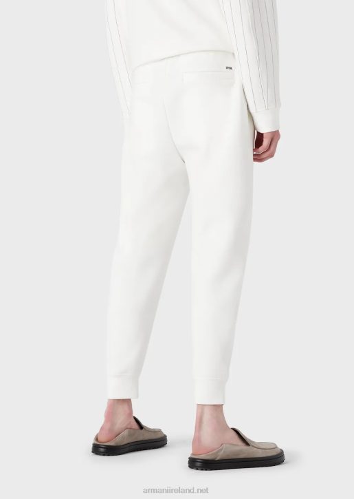 Men 086V1418 Double-Jersey Joggers Armani White