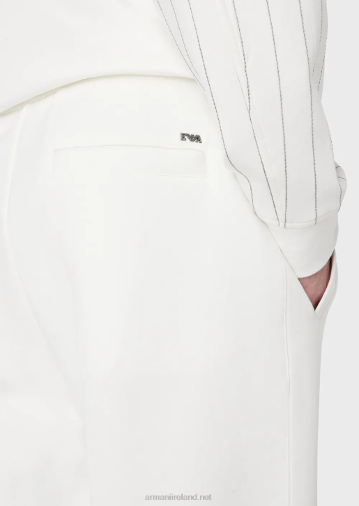 Men 086V1418 Double-Jersey Joggers Armani White