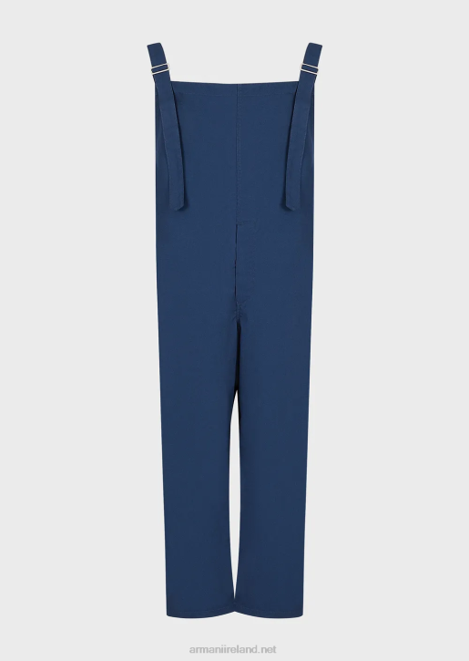 Men 086V1523 Sustainable Collection Recycled Canvas Dungarees Armani Blue