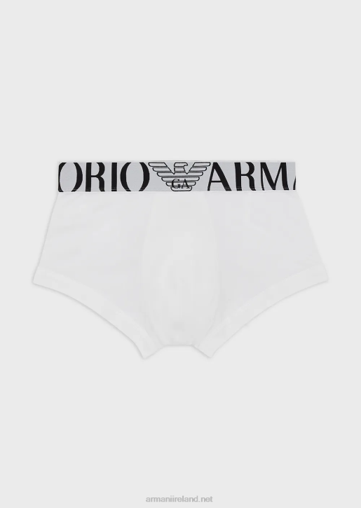 Men 086V1769 Essential Megalogo Boxer Brief Armani White